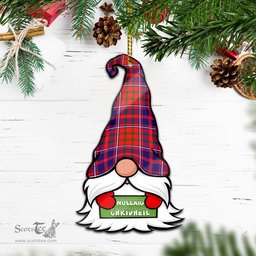 ScotsTee Shop Scottish Cameron of Lochiel Modern Clan Tartan Ornament Gnome Christmas Ornament with His Tartan Christmas Hat