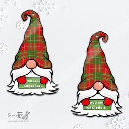 ScotsTee Shop Scottish Burnett Ancient Clan Tartan Ornament Gnome Christmas Ornament with His Tartan Christmas Hat