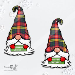ScotsTee Shop Scottish Dewar Clan Tartan Ornament Gnome Christmas Ornament with His Tartan Christmas Hat
