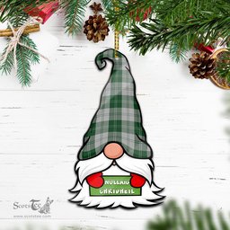 ScotsTee Shop Scottish Erskine Green Clan Tartan Ornament Gnome Christmas Ornament with His Tartan Christmas Hat