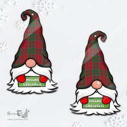 ScotsTee Shop Scottish Drummond Clan Tartan Ornament Gnome Christmas Ornament with His Tartan Christmas Hat