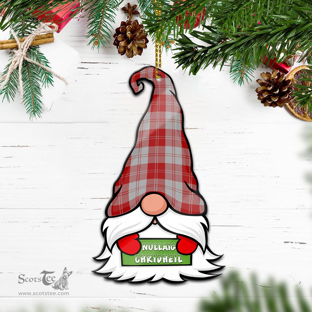 ScotsTee Shop Scottish Erskine Red Clan Tartan Ornament Gnome Christmas Ornament with His Tartan Christmas Hat