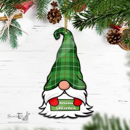 ScotsTee Shop Scottish Clephan Clan Tartan Ornament Gnome Christmas Ornament with His Tartan Christmas Hat