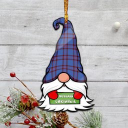 ScotsTee Shop Scottish Elliot Modern Clan Tartan Ornament Gnome Christmas Ornament with His Tartan Christmas Hat