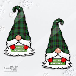 ScotsTee Shop Scottish Douglas Black Clan Tartan Ornament Gnome Christmas Ornament with His Tartan Christmas Hat