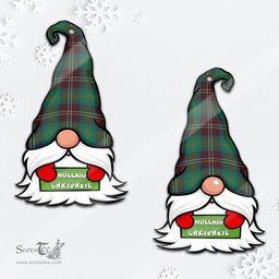 ScotsTee Shop Scottish Chisholm Hunting Ancient Clan Tartan Ornament Gnome Christmas Ornament with His Tartan Christmas Hat