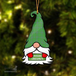 ScotsTee Shop Scottish Currie Clan Tartan Ornament Gnome Christmas Ornament with His Tartan Christmas Hat