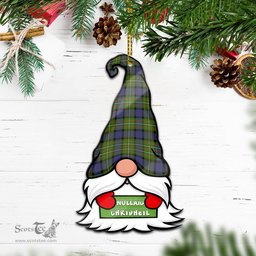 ScotsTee Shop Scottish Ferguson Modern Clan Tartan Ornament Gnome Christmas Ornament with His Tartan Christmas Hat