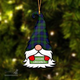 ScotsTee Shop Scottish Campbell Modern Clan Tartan Ornament Gnome Christmas Ornament with His Tartan Christmas Hat