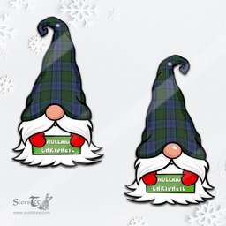 ScotsTee Shop Scottish Colquhoun Clan Tartan Ornament Gnome Christmas Ornament with His Tartan Christmas Hat