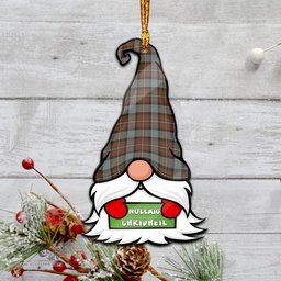 ScotsTee Shop Scottish Ferguson Weathered Clan Tartan Ornament Gnome Christmas Ornament with His Tartan Christmas Hat
