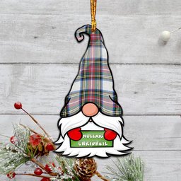 ScotsTee Shop Scottish Dennistoun Clan Tartan Ornament Gnome Christmas Ornament with His Tartan Christmas Hat