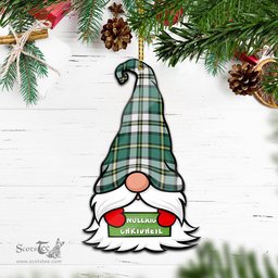 ScotsTee Shop Scottish Cape Breton Island Canada Clan Tartan Ornament Gnome Christmas Ornament with His Tartan Christmas Hat
