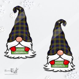 ScotsTee Shop Scottish Clelland Modern Clan Tartan Ornament Gnome Christmas Ornament with His Tartan Christmas Hat