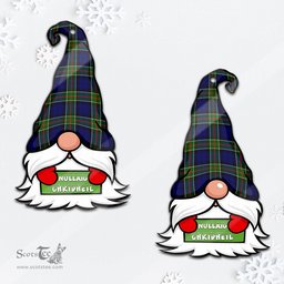 ScotsTee Shop Scottish Colquhoun Modern Clan Tartan Ornament Gnome Christmas Ornament with His Tartan Christmas Hat