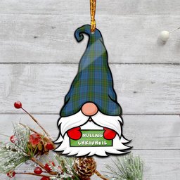 ScotsTee Shop Scottish Donegal County Ireland Clan Tartan Ornament Gnome Christmas Ornament with His Tartan Christmas Hat