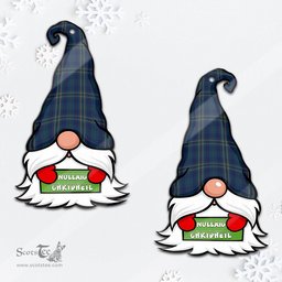 ScotsTee Shop Scottish Fermanagh County Ireland Clan Tartan Ornament Gnome Christmas Ornament with His Tartan Christmas Hat