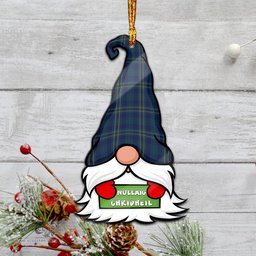 ScotsTee Shop Scottish Fermanagh County Ireland Clan Tartan Ornament Gnome Christmas Ornament with His Tartan Christmas Hat