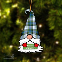 ScotsTee Shop Scottish Campbell Dress Clan Tartan Ornament Gnome Christmas Ornament with His Tartan Christmas Hat