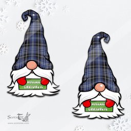 ScotsTee Shop Scottish Clark Clan Tartan Ornament Gnome Christmas Ornament with His Tartan Christmas Hat