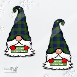 ScotsTee Shop Scottish Dundas Modern Clan Tartan Ornament Gnome Christmas Ornament with His Tartan Christmas Hat