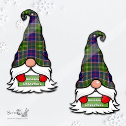 ScotsTee Shop Scottish Dalrymple Clan Tartan Ornament Gnome Christmas Ornament with His Tartan Christmas Hat