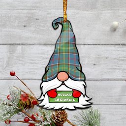 ScotsTee Shop Scottish Colville Clan Tartan Ornament Gnome Christmas Ornament with His Tartan Christmas Hat