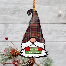 ScotsTee Shop Scottish Christie Clan Tartan Ornament Gnome Christmas Ornament with His Tartan Christmas Hat