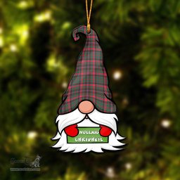 ScotsTee Shop Scottish Cumming Hunting Modern Clan Tartan Ornament Gnome Christmas Ornament with His Tartan Christmas Hat