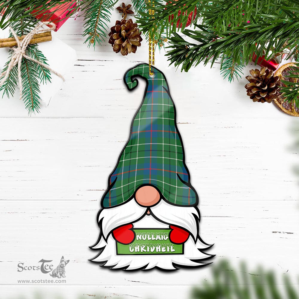 ScotsTee Shop Scottish Duncan Ancient Clan Tartan Ornament Gnome Christmas Ornament with His Tartan Christmas Hat