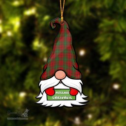 ScotsTee Shop Scottish MacAulay Clan Tartan Ornament Gnome Christmas Ornament with His Tartan Christmas Hat