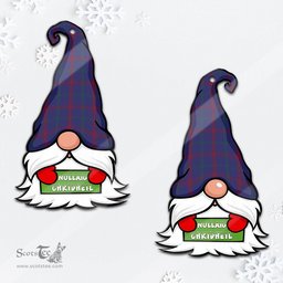 ScotsTee Shop Scottish Lynch Clan Tartan Ornament Gnome Christmas Ornament with His Tartan Christmas Hat