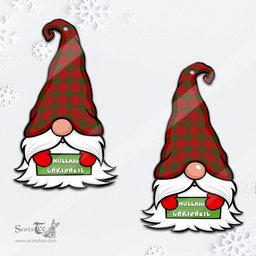 ScotsTee Shop Scottish MacDonald of Sleat Clan Tartan Ornament Gnome Christmas Ornament with His Tartan Christmas Hat
