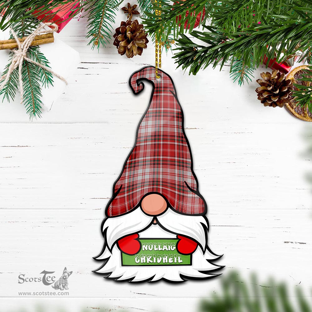 ScotsTee Shop Scottish MacDougall Dress Clan Tartan Ornament Gnome Christmas Ornament with His Tartan Christmas Hat