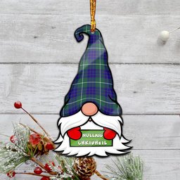 ScotsTee Shop Scottish Hamilton Hunting Modern Clan Tartan Ornament Gnome Christmas Ornament with His Tartan Christmas Hat