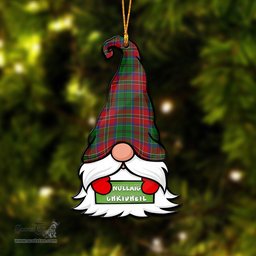 ScotsTee Shop Scottish MacCulloch Clan Tartan Ornament Gnome Christmas Ornament with His Tartan Christmas Hat