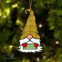 ScotsTee Shop Scottish Houston Clan Tartan Ornament Gnome Christmas Ornament with His Tartan Christmas Hat