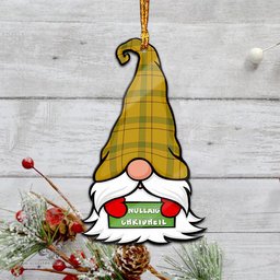 ScotsTee Shop Scottish Houston Clan Tartan Ornament Gnome Christmas Ornament with His Tartan Christmas Hat