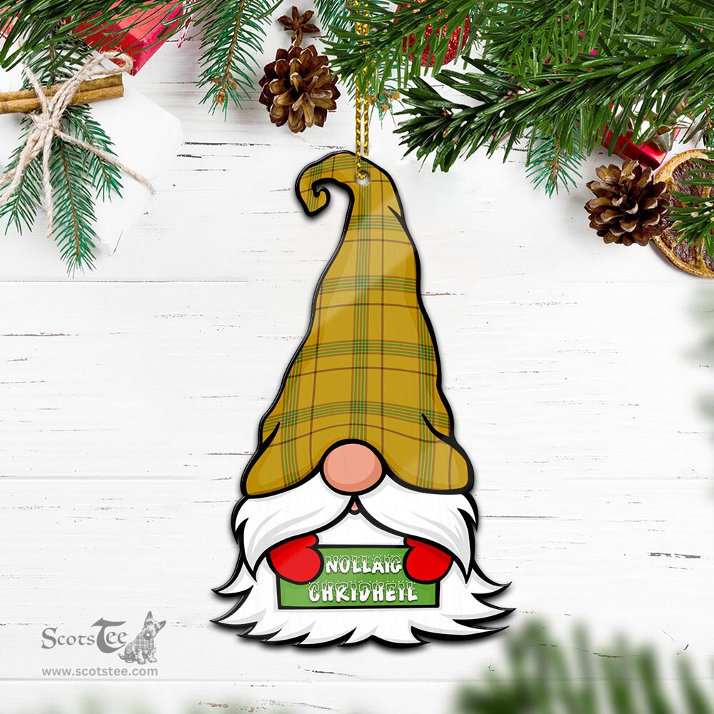 ScotsTee Shop Scottish Houston Clan Tartan Ornament Gnome Christmas Ornament with His Tartan Christmas Hat