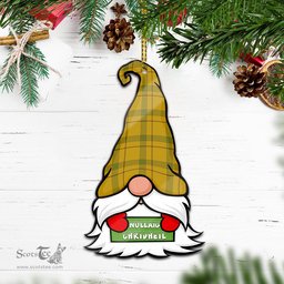 ScotsTee Shop Scottish Houston Clan Tartan Ornament Gnome Christmas Ornament with His Tartan Christmas Hat
