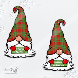 ScotsTee Shop Scottish Grierson Clan Tartan Ornament Gnome Christmas Ornament with His Tartan Christmas Hat