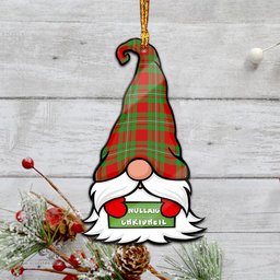 ScotsTee Shop Scottish Grierson Clan Tartan Ornament Gnome Christmas Ornament with His Tartan Christmas Hat