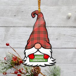 ScotsTee Shop Scottish Grant Weathered Clan Tartan Ornament Gnome Christmas Ornament with His Tartan Christmas Hat