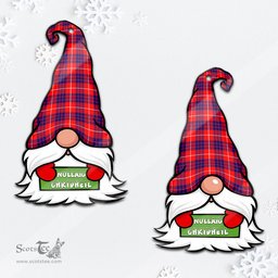 ScotsTee Shop Scottish Hamilton Modern Clan Tartan Ornament Gnome Christmas Ornament with His Tartan Christmas Hat