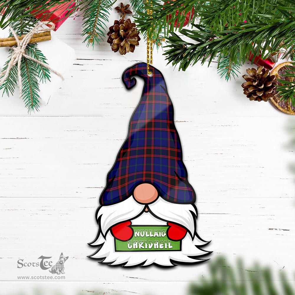 ScotsTee Shop Scottish Home Modern Clan Tartan Ornament Gnome Christmas Ornament with His Tartan Christmas Hat