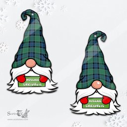 ScotsTee Shop Scottish Graham of Menteith Ancient Clan Tartan Ornament Gnome Christmas Ornament with His Tartan Christmas Hat