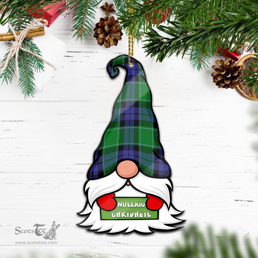 ScotsTee Shop Scottish Haldane Clan Tartan Ornament Gnome Christmas Ornament with His Tartan Christmas Hat