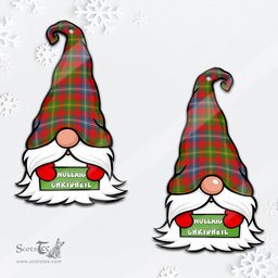 ScotsTee Shop Scottish Forrester Modern Clan Tartan Ornament Gnome Christmas Ornament with His Tartan Christmas Hat