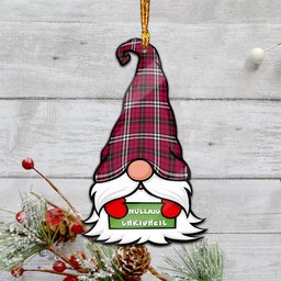 ScotsTee Shop Scottish Little Clan Tartan Ornament Gnome Christmas Ornament with His Tartan Christmas Hat