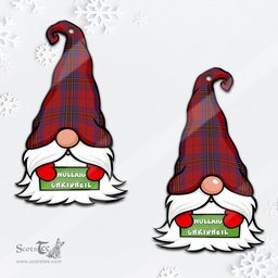 ScotsTee Shop Scottish Leslie Red Clan Tartan Ornament Gnome Christmas Ornament with His Tartan Christmas Hat